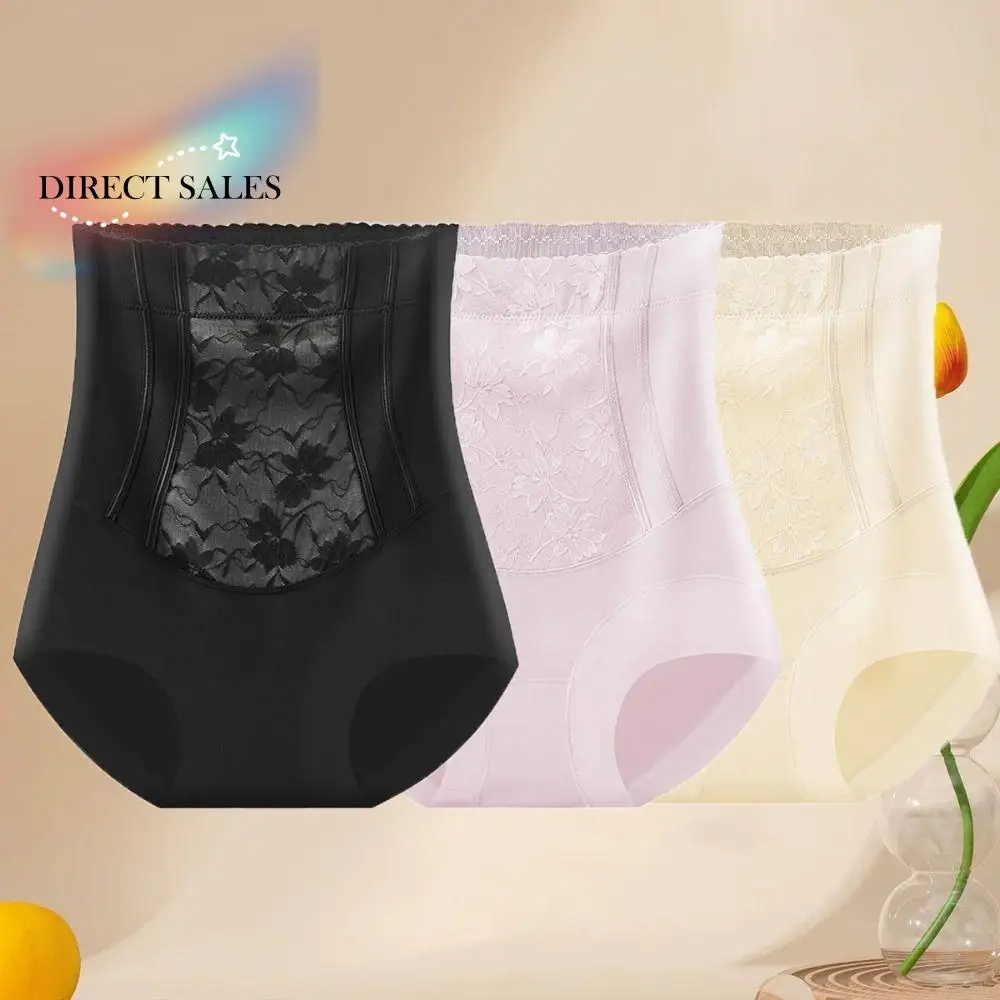 

High Waist Postpartum Body Shaper Shapewear Lace Flower Seamless Underpants Panties Belly Contracting Butt Lifter Briefs Women
