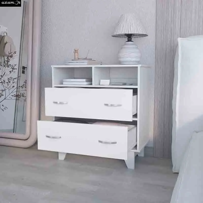 Double Drawer Dresser Arabi, Bedroom, White