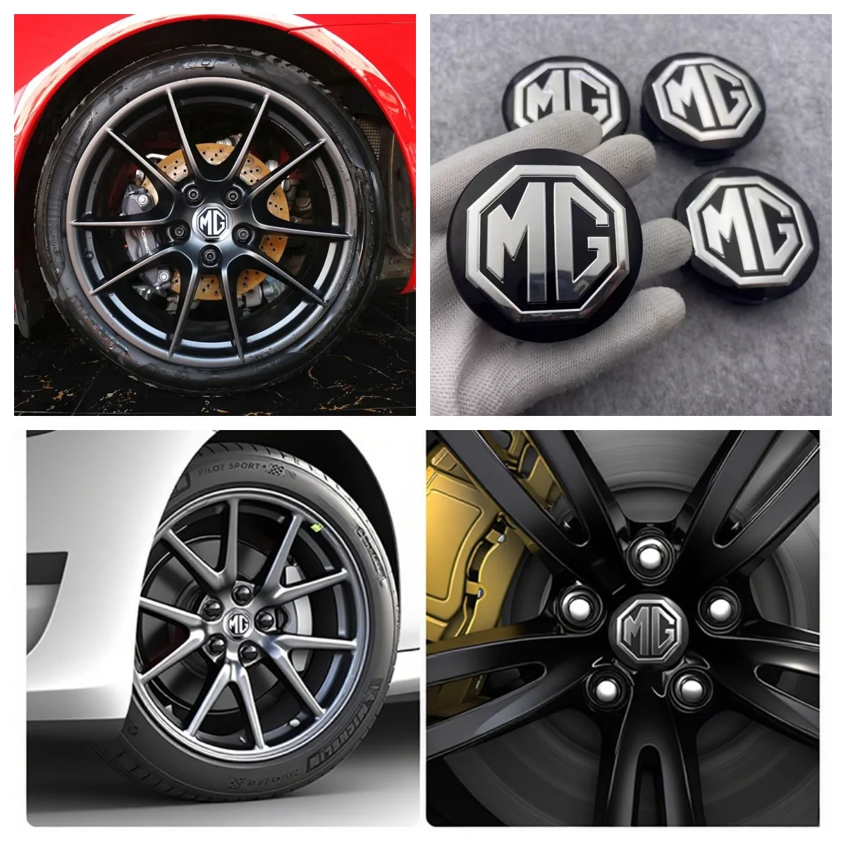 4Pcs Car Wheel Center Hub Caps Replacement For MG4 EV MG ZS MG5 MG7 MG HS Wheel Rim Center Decorative Cover Accessories