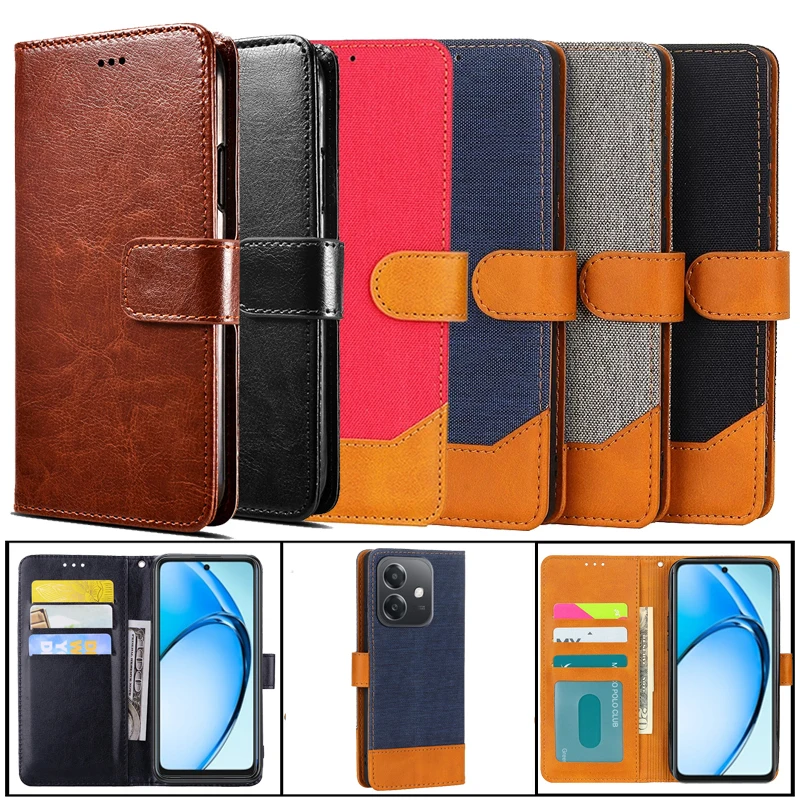 Leather Case For OPPO A40M A40 CPH2669 Funda Phone Shell For Capas OPPO A3x 4G Wallet Cover For Coque OPPO A3X 5G CPH2681 чехол