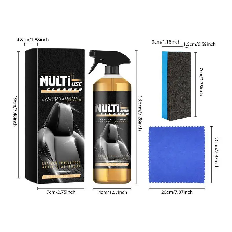 120ml Foamy Car Interior Leather Wash Multi-Purpose Cleaner Tool Car Restorer Strong Decontamination Sofa Kitchen Shoes Car Wash