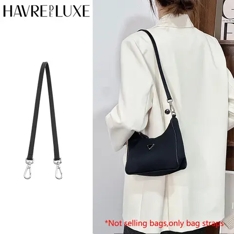 Cowhide Genuine leather Bag strap for Prada underarm bag shoulder strap three-in-one replacement shoulder strap bag accessories