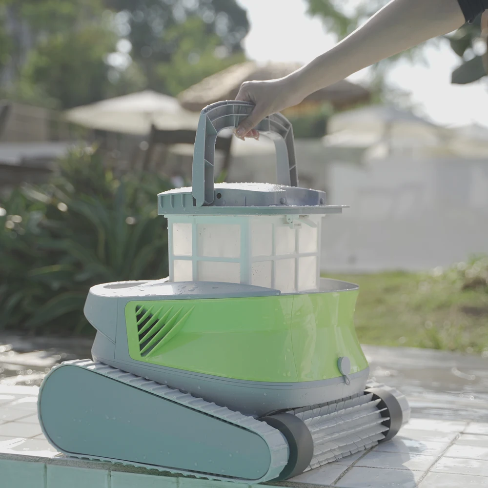 

Wireless Pool Robot Smart Navigation Support APP Bluetooth 300min 150-200m2 Manual Walls Floors Waterline Cleaning Pool Cleaner