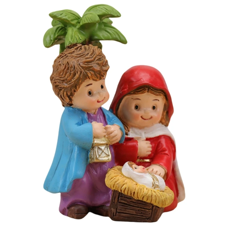 Traditional Nativity Scene Christmas Decoration Resin Catholic Figurines for Table top Display Dropship