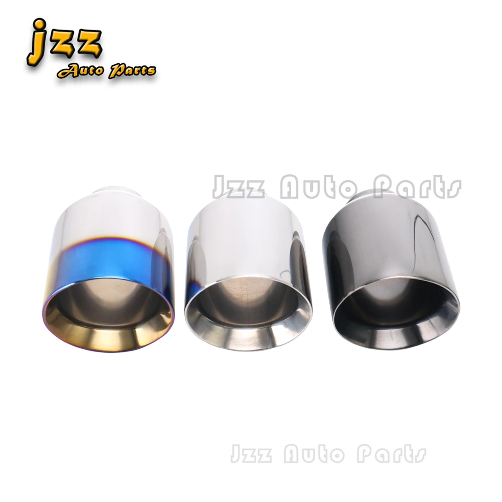 Automotive Repair Muffler End Pipe Stainless Steel Throat 60mm Inlet 102mm Single Outlet Universal Exhaust Tip for Car