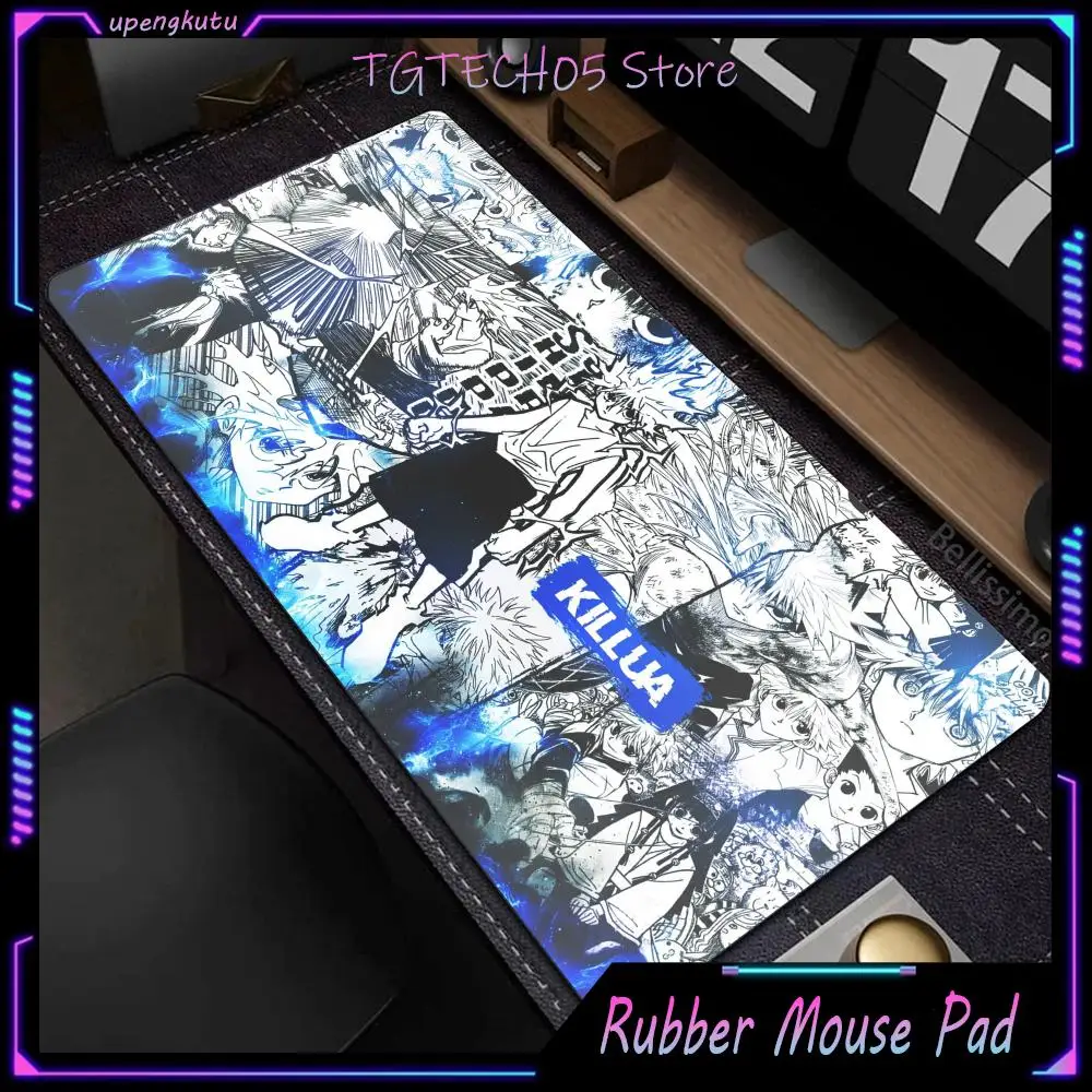 Cool Anime Hunter x Hunter Killua Zoldyck Mousepad With Pad gaming accessories Prime Gaming XXL Keyboard Pad Stitch Padding Mat