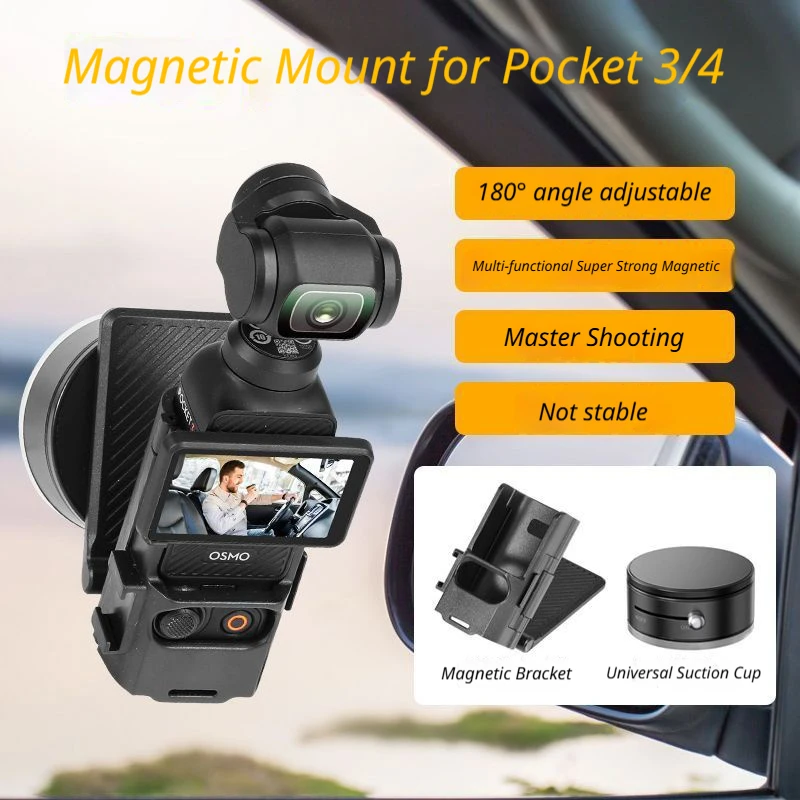 

For DJI Osmo Pocket 3/Pocket 4 Magnetic suction cup fixing bracket sports camerama adapter for sports camera accessories