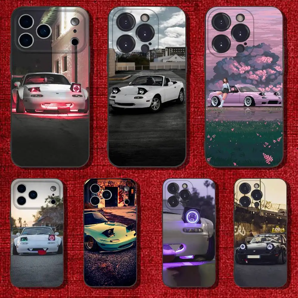 

Miata 30Th Mx5 Phone Case For iPhone 6,17,16,15,14,13,12,11 Plus,Pro Max,XS,X,XR,SE,Mini,8,7,Soft Silicone Black Cover