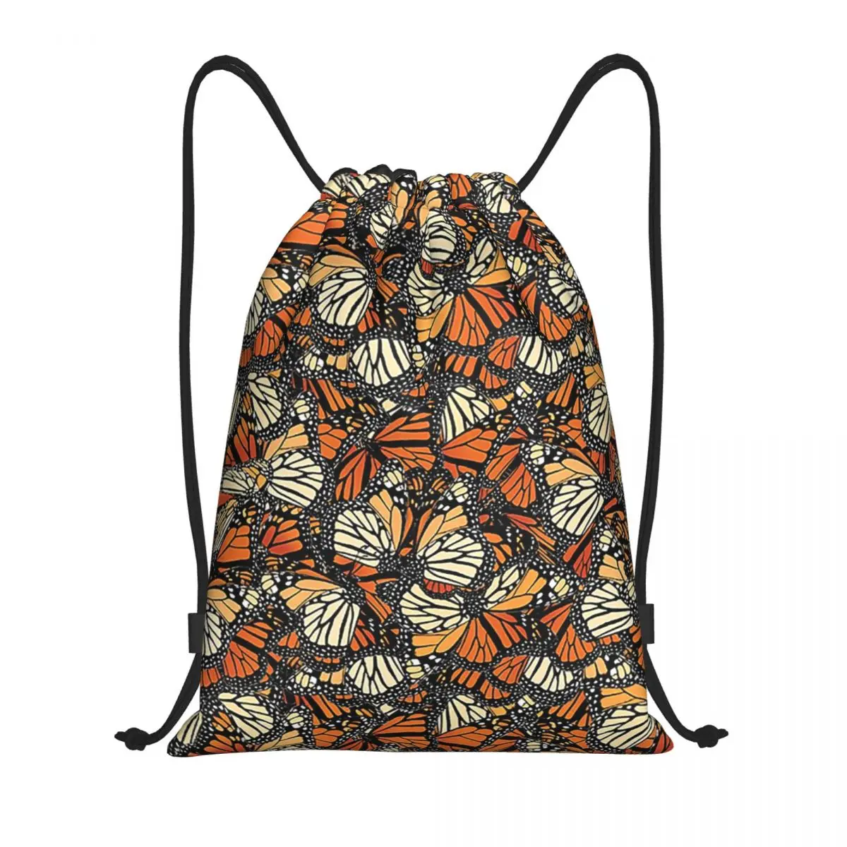 

Рюкзаки Orange Monarch Butterfly, многофункциональные сумки на шнурке, спортивные сумки, сумки для книг для мужчин и женщин, школьные сумки