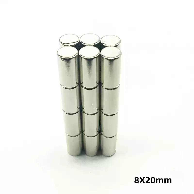 8X20mm N35 Neodymium Magnet Strong Rare Earth Permanent Magnet Small Round Magnet for DIY Craft 8mmX20mm