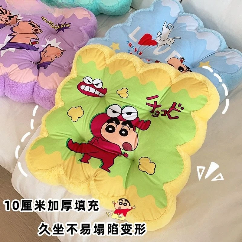 Crayon Shin-chan Nohara Shinnosuke Buriburizaemon creative cute cartoon square cushion secondary animation peripheral butt pad