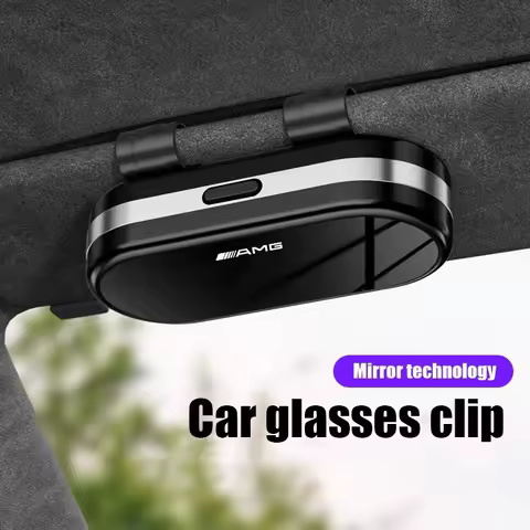 1pc For Mercedes Benz AMG A B C E G CLA W211 W203 W204 C260 E300L Car Visor Sunglasses Glasses Case Glasses Holder Clip Box