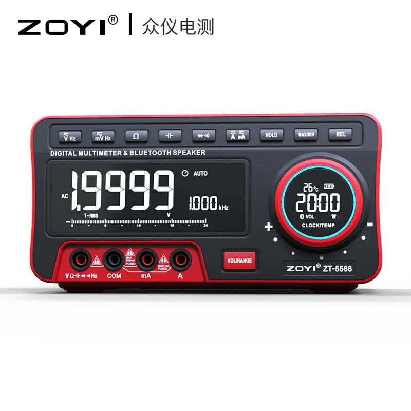 

ZOYI ZT-5566 Profesional Digital Bench Multimeter 19999 Counts Transistor Tester Auto Range Voltmeter Multifunction Calibrator