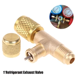 Copper Refrigerant Exhaust Valve Fitting Copper Adapter Quick Air Exclusion Valve Release Gauge Pressure Valve