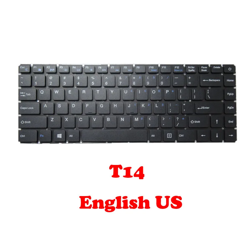 

Laptop US Keyboard For Toposh T14 PRIDE-K2809 SCDY-300-2-07 MB30011008 F0060-008 SCDY-300-2-07 YXT-NB93-154 Black New