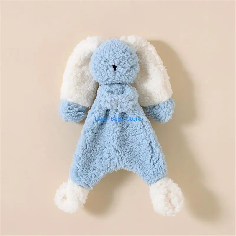 

N80C Lamb Baby Comfort Blanket Plush Lamb Baby Towel Gentle on Skin Chewable Toy for Calming & Sleep Help