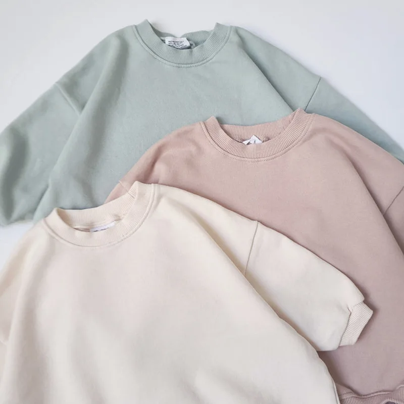New Baby One-Piece Outfit for Spring and Autumn Unisex Solid Color Loose and Comfortable Versatile Cute Long-Sleeve Bodysuit