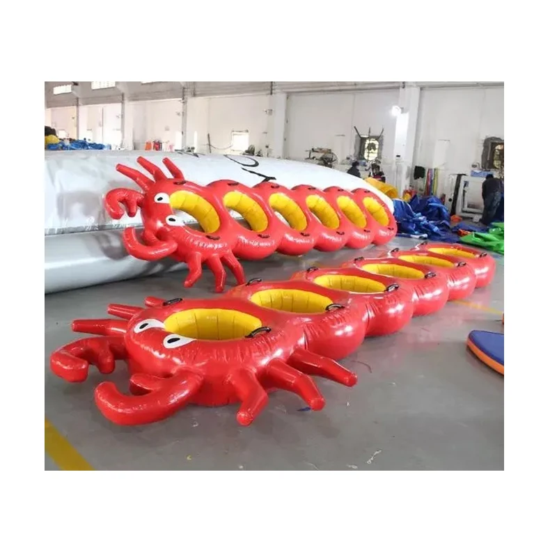 Inflatable pool floats - waterproof fabric floating swim tubes - lobster, crab, and airplane inflatable swim rings