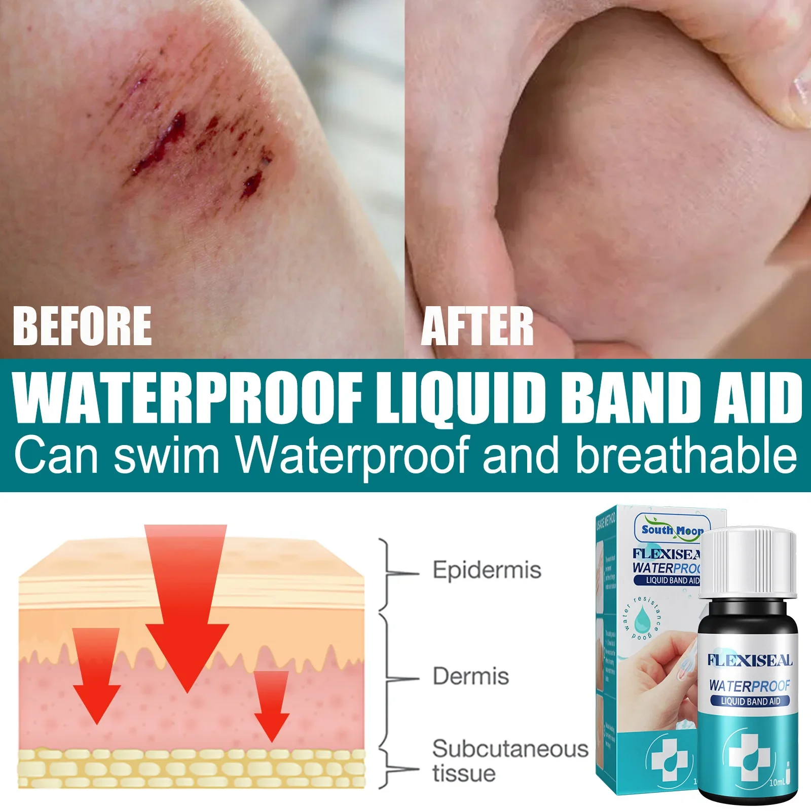 South Moon Waterproof Liquid Band-Aid for Surface Protection of Wounds