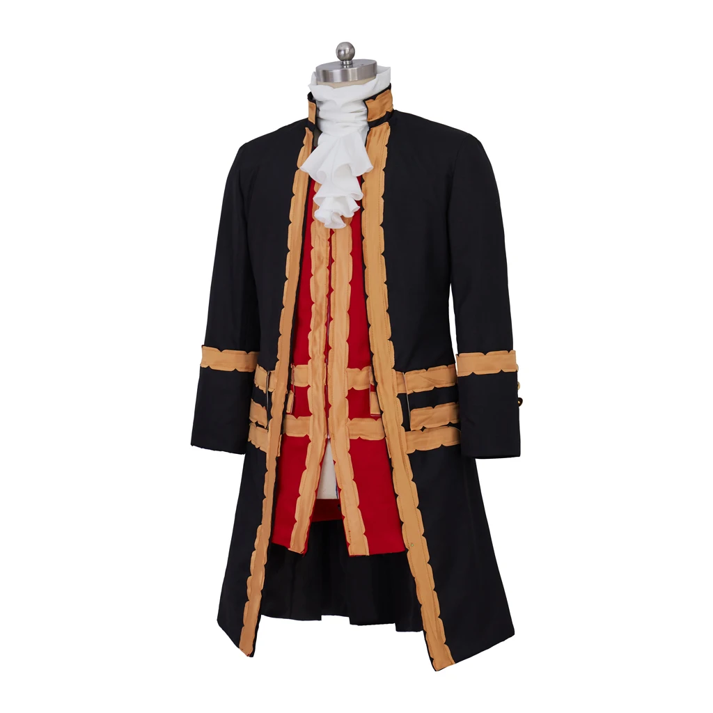 Tudor Era King Costume Medieval Renaissance Court Noble Long Trench Vest Suits Theater Stage Performance Outfits Custom Made