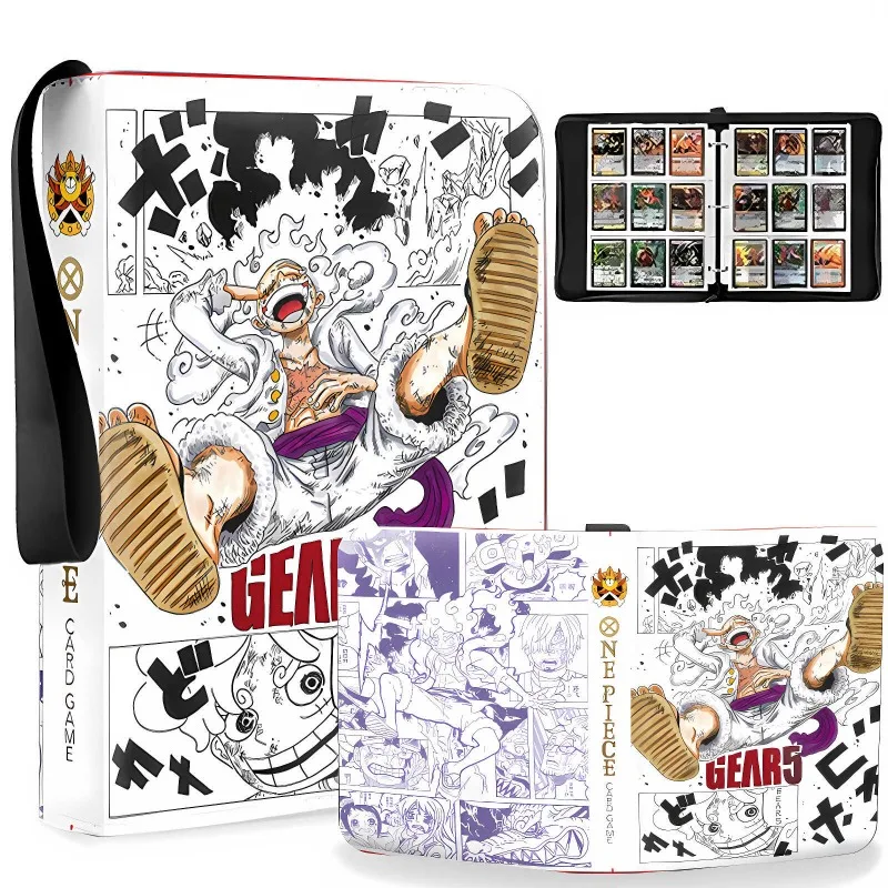 In Stock One Piece Anime Card Binder 4 Pocket 9 Pocket Trading Card Holder Album Luffy Gear 5 Pattern Game Card Collect Book