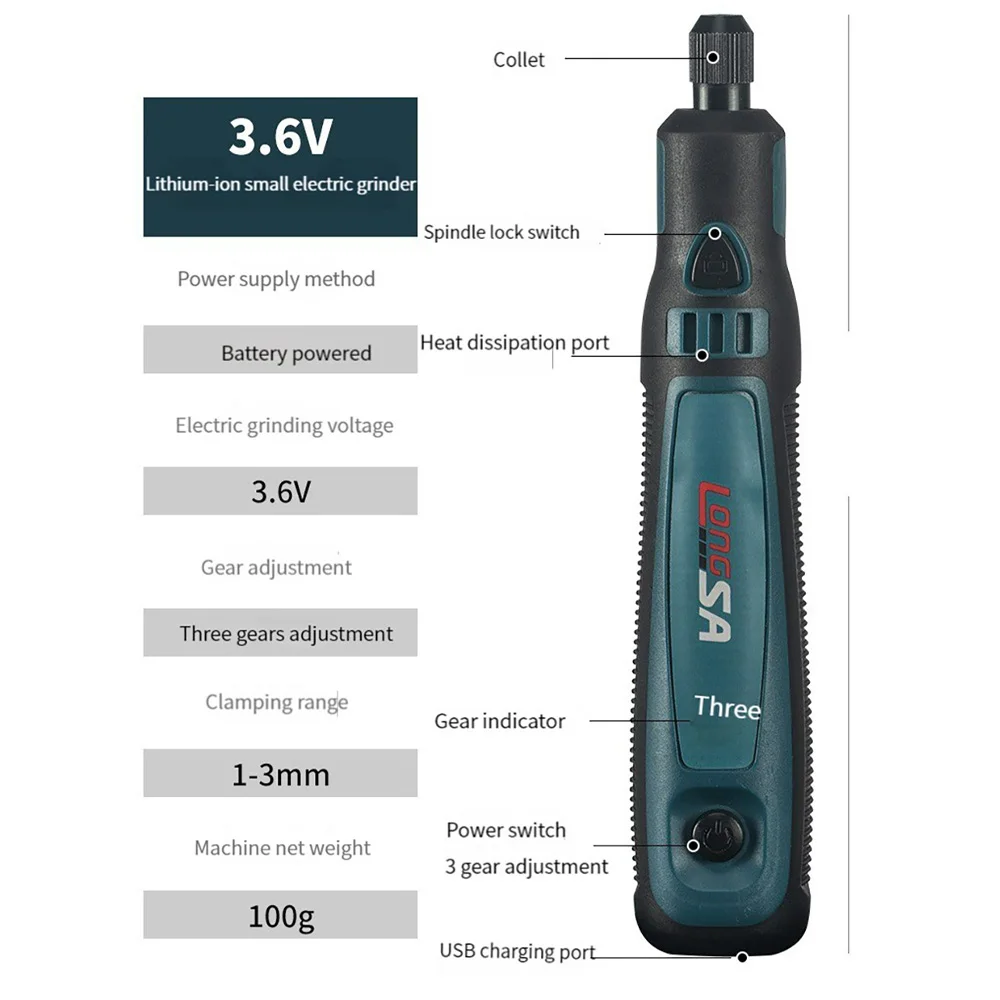 Z40 Usb Rechargeable Mini Grinder Micro Rotary Tool Engraver Pen Electric Grinder Set Jade Carving Wireless Grinder with Battery