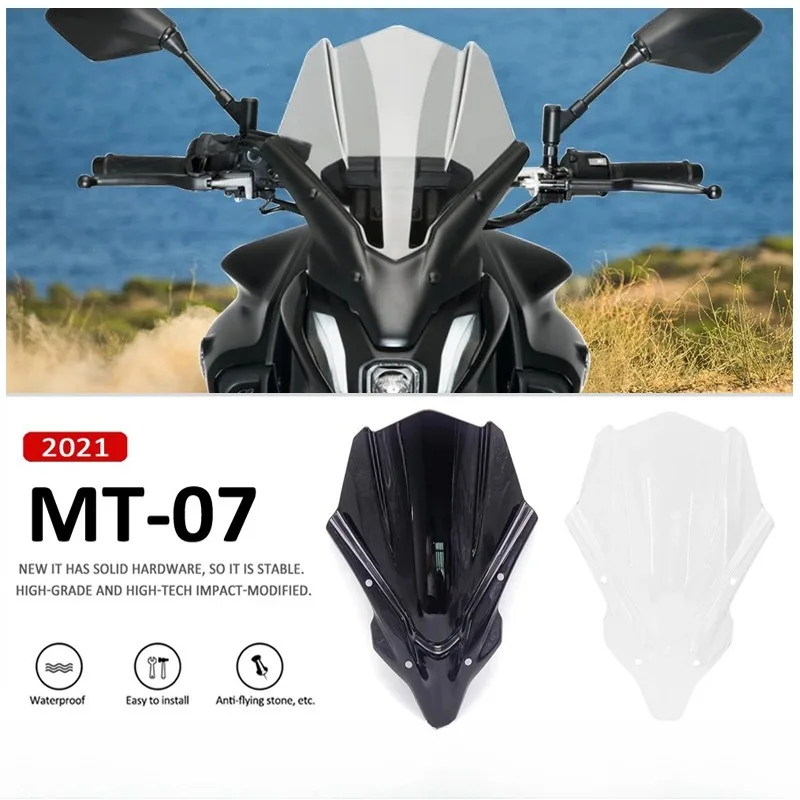 

New Motorcycle WindScreen Windshield Fairing Deflector Cover Wind Deflector Visor for Yamaha MT-07 2021- MT07 MT 07 Mt07 2021
