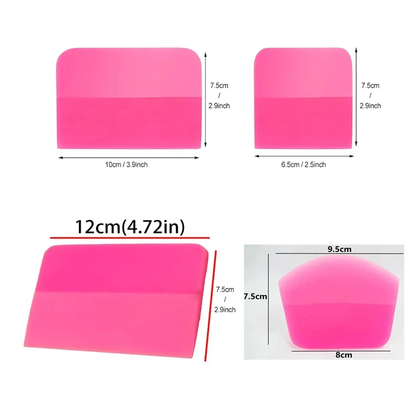 4 في 1 PPF ممسحة مضادة للخدش المطاط مكشطة لينة بولي TPU سيارة صغيرة التفاف ممسحة لتركيب الفيلم أدوات تظليل نافذة الفينيل