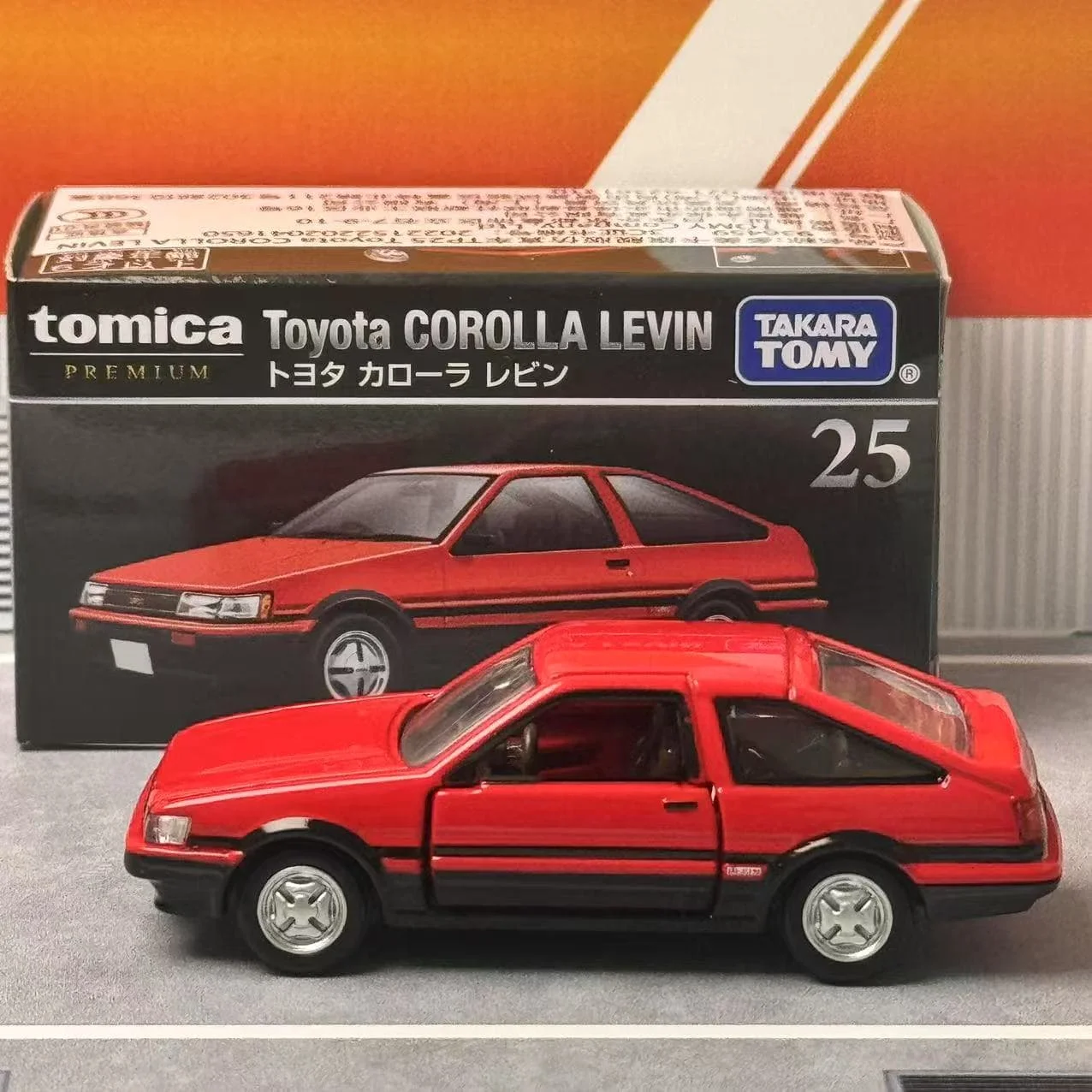 TAKARA TOMY TOMICA พรีเมี่ยม 25 Toyota Corolla Levin รถของเล่นรถ Diecast โลหะรุ่นเด็ก Xmas ของขวัญของเล่นสําหรับชาย