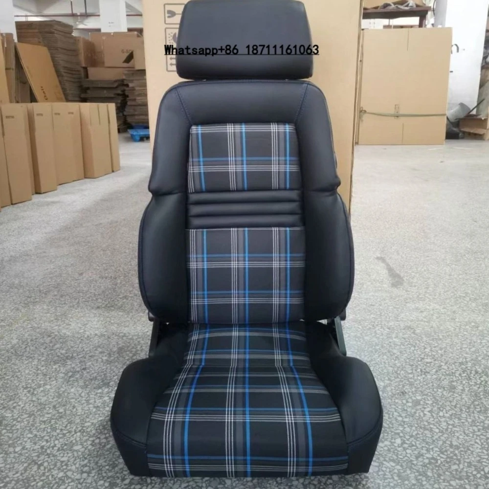 For Recaro Car Racing Seats Tan Leather Black Accent Full Set Ergonomic Design Comfort Support Interior Upgrade Performance