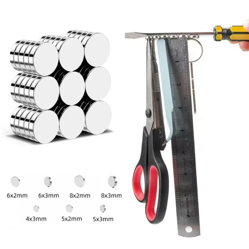 Strong Round Magnets for Fridge, DIY, Projects, Science, Office 4x2 6x2 6x3 8x2 8x3
