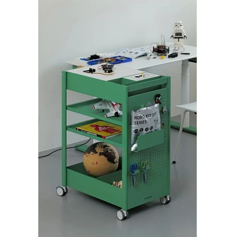 Simple modern metal cart rack sundries display rack multi-layer storage movable storage car sofa side few