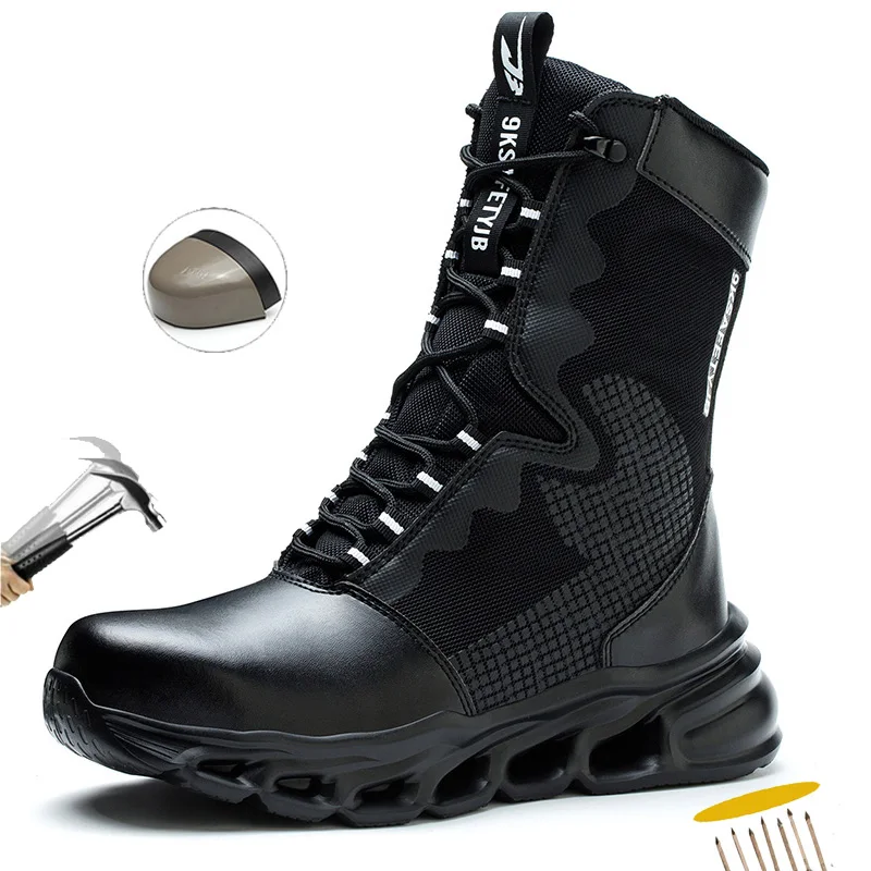 Men\'s Work and Safety Shoes Indestructible Work Shoes Non Slip Steel Toe Protection for the Feet Footwear Free Shipping Sneakers