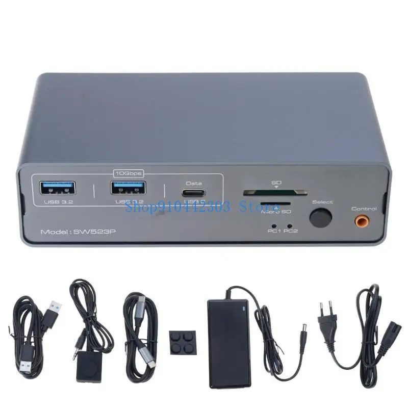 

L4MD KVM Switcher Dock Supports 4K120Hz Double Displays And 10Gbps Data Transfer KVM Switcher for Laptop Share Mouse