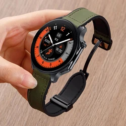 Leather Silicone Strap For OPPO Watch X X2 OPPO Watch 4 Pro Magnetic Band For OnePlus Watch 46mm OnePlus Watch 2 Sports Bracelet