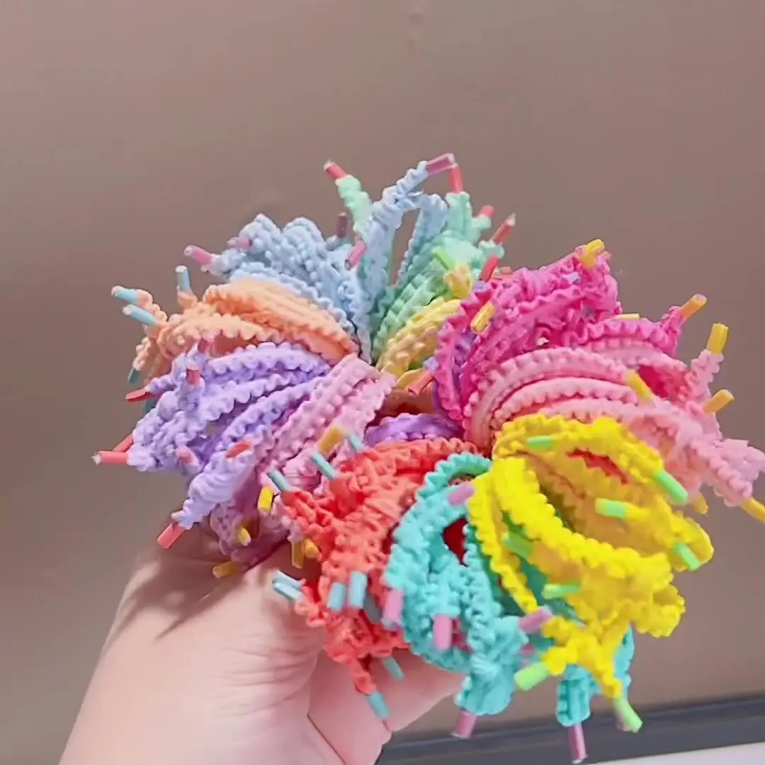 

30 шт. новые цветные эластичные ленты для волос для девочек, детские аксессуары для волос принцессы, детские резинки для волос, детские головные уборы