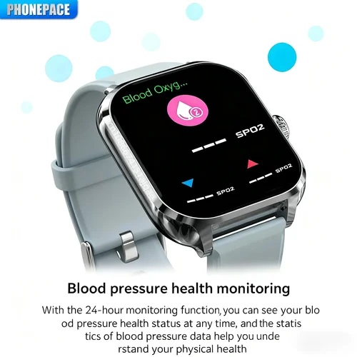 Imagen 2 del producto PHONEPACE H9 reloj inteligente Bluetooth llamada fotografía remota monitoreo del sueño múltiples modos deportivos ritmo cardíaco sangre