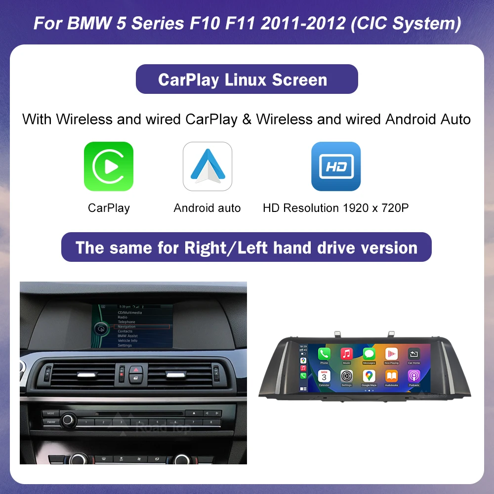 10,25 "12,3" Multimedia Touch Screen Für BMW 5er F10 F11 CIC NBT System 2011-2017 drahtlose Carplay Android Auto Auto Radio