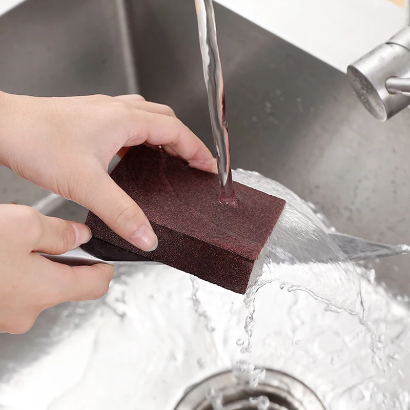 Magic Sponge Eraser Carborundum Removing Rust Cleaning Brush for Pot Stainless Steel Kitchenware Kitchen Cleaning Tools