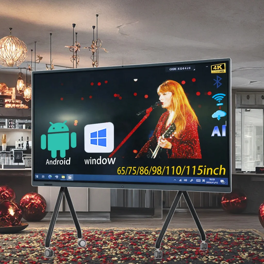 IFP115 Series 4K Smart Board - 98/86/75 Inch Interactive Display (AI Camera, Zoom Function, Bluetooth & Google EDLA Certified)