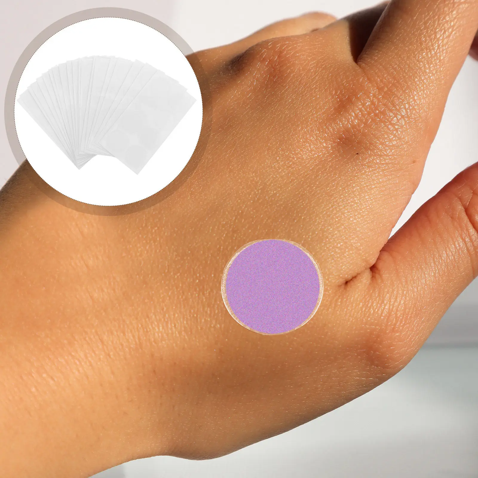 

20 Sheets Uv Sensing Stickers Sun Protection Color Change Detection Patches for Beach Hiking Cycling Portable Uv