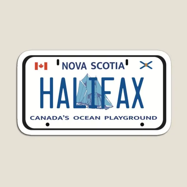 Halifax License Plate  Magnet Home Holder Cute for Fridge Organizer Toy Funny Decor Colorful Kids Children Baby Stickers