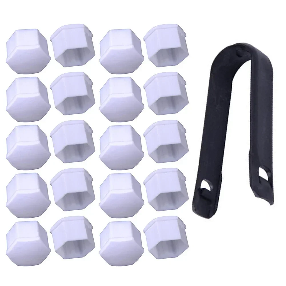 Kompatibilitas mur Lug putih tutup baut penutup baut tutup roda mobil Lug Nut menghias penampilan Diameter Mm Mobil