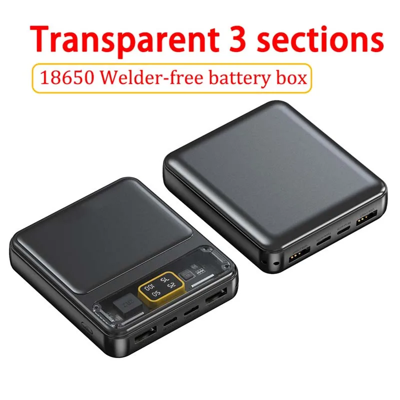 3pcs 18650 Battery DIY Power Bank Case Charge Storage Box Dual USB