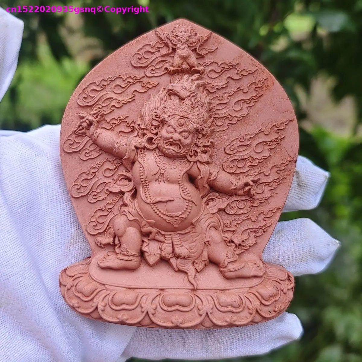 Tibet Holy Horse-headed Hayagriva handmade clay sat-chaya tsha-tsha Buddhist temple lama monk worship Overcome trouble obstacle