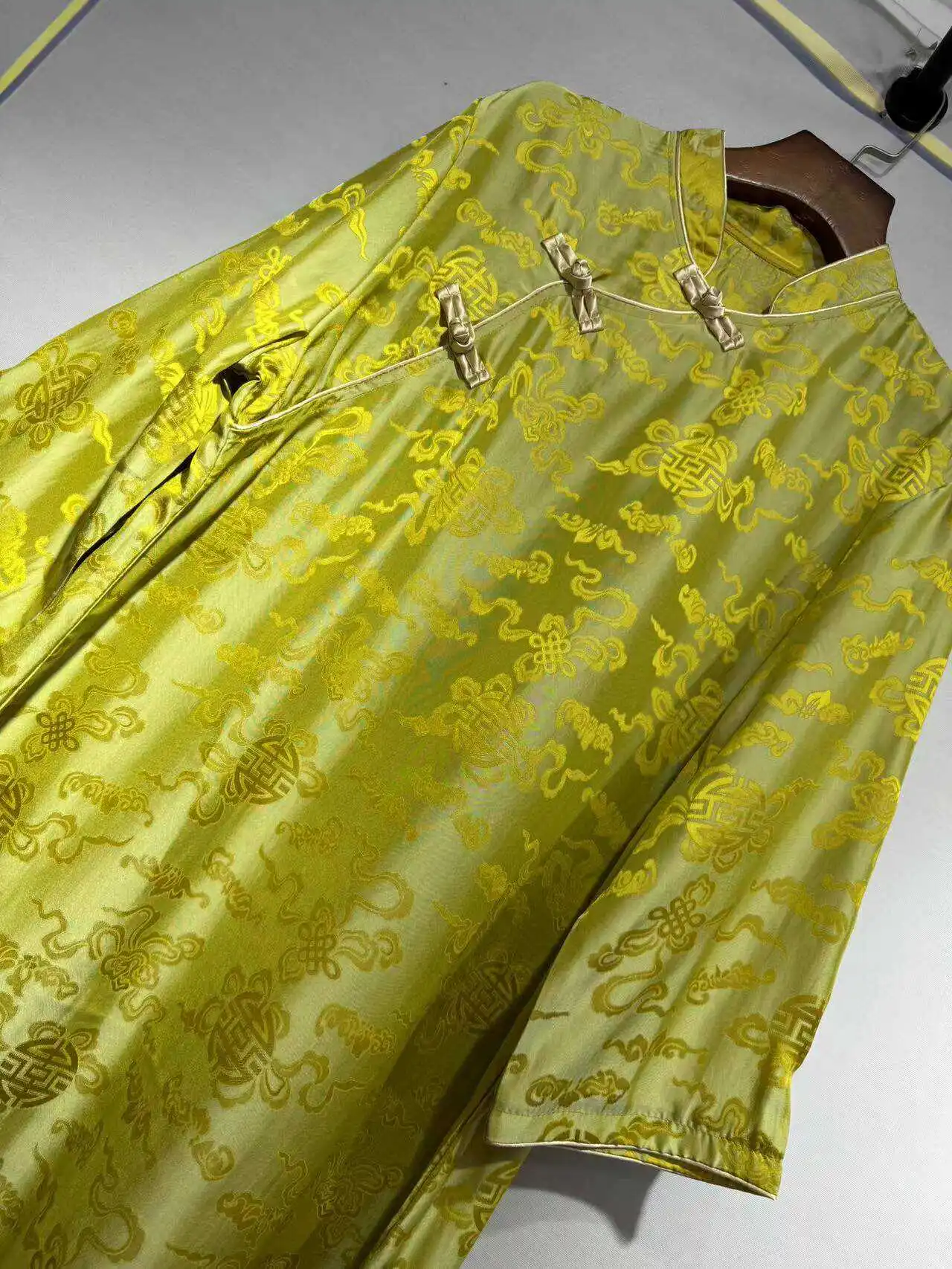 Summer New Chinese Style Women's Clothing Dress Elegant High Sense National Button Short Sleeve Skirt Female Cheongsam