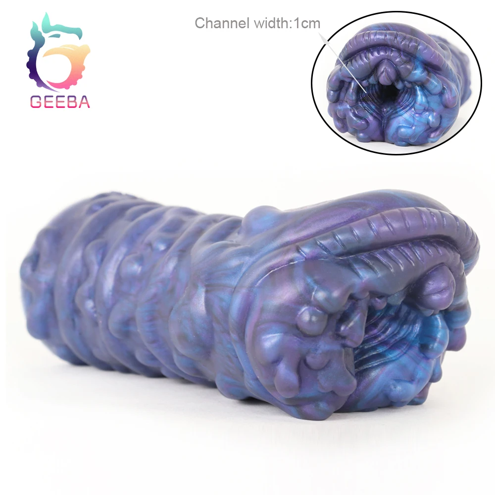 GEEBA Realistic Animal Mouth Pocket Pussy Male Masturbator Artificial Vagina Adult Silicone Sex Toys For Men Prostate Massager