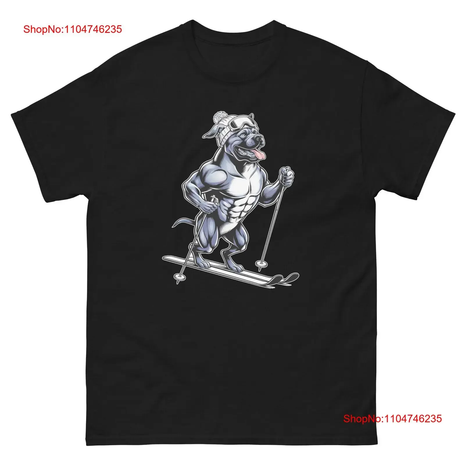 Cane Corso Dog Skiing Fun Skiing Skier Camiseta vintage Lavado Cómodo Transpirable Ropa de diseñador Unisex Versátil Ligeramente