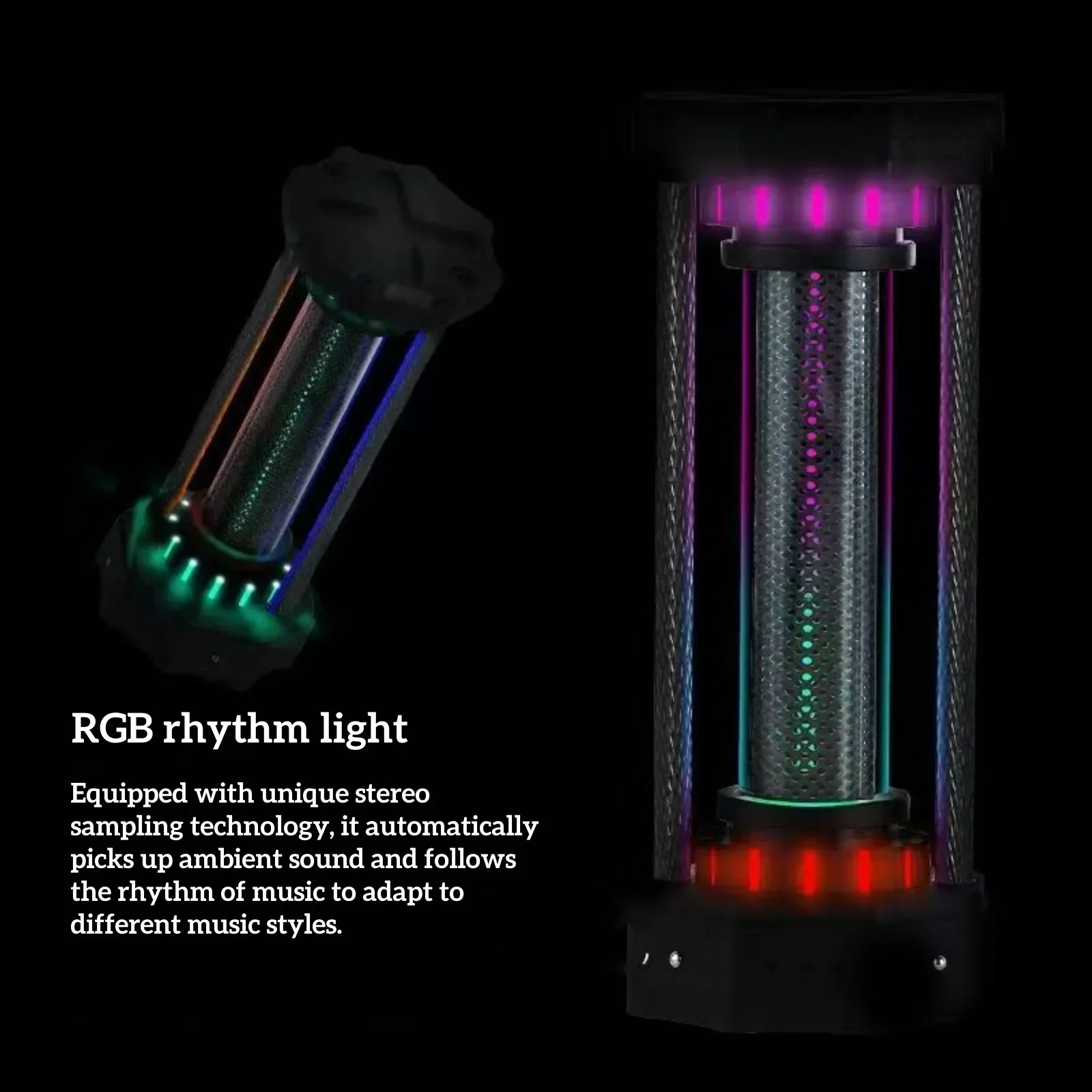 

New Atmosphere Lamp LED Retro Sound Pickup Rhythm Light Electron Tube Music Induction Spectrum Ambient Night Light