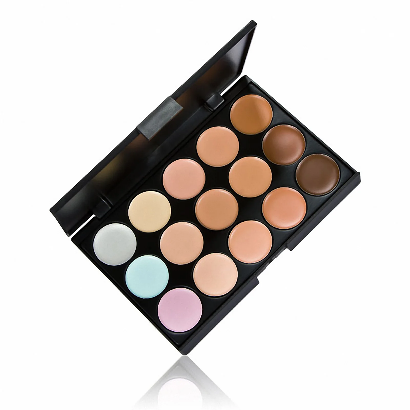 Bestauty 15 colori correttore mimetico contorno professionale ombretto crema per il viso kit fondotinta per trucco con soffio di spugna